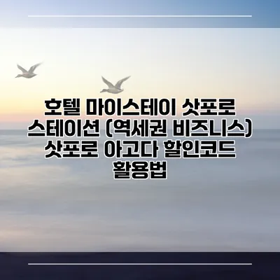 호텔 마이스테이 삿포로 스테이션 (역세권 비즈니스) 삿포로 아고다 할인코드 활용법