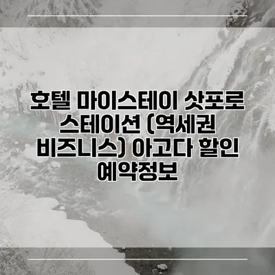 호텔 마이스테이 삿포로 스테이션 (역세권 비즈니스) 아고다 할인 예약정보