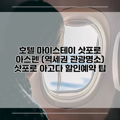 호텔 마이스테이 삿포로 아스펜 (역세권 관광명소) 삿포로 아고다 할인예약 팁