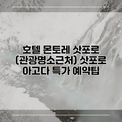 호텔 몬토레 삿포로 (관광명소근처) 삿포로 아고다 특가 예약팁