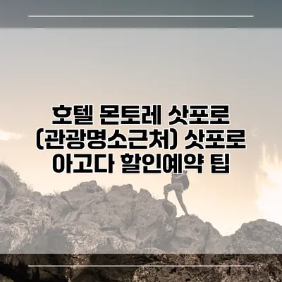 호텔 몬토레 삿포로 (관광명소근처) 삿포로 아고다 할인예약 팁