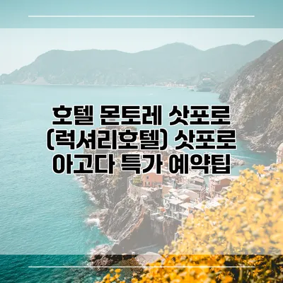호텔 몬토레 삿포로 (럭셔리호텔) 삿포로 아고다 특가 예약팁