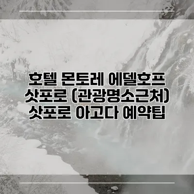 호텔 몬토레 에델호프 삿포로 (관광명소근처) 삿포로 아고다 예약팁