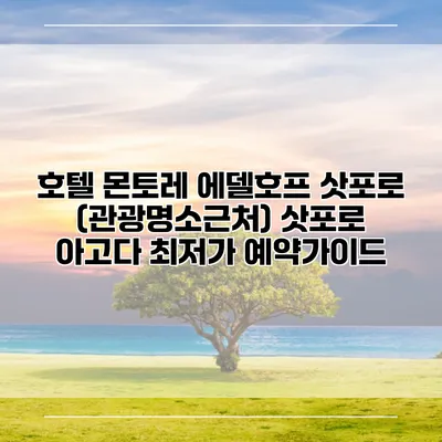 호텔 몬토레 에델호프 삿포로 (관광명소근처) 삿포로 아고다 최저가 예약가이드