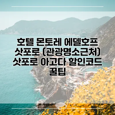 호텔 몬토레 에델호프 삿포로 (관광명소근처) 삿포로 아고다 할인코드 꿀팁
