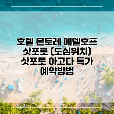 호텔 몬토레 에델호프 삿포로 (도심위치) 삿포로 아고다 특가 예약방법