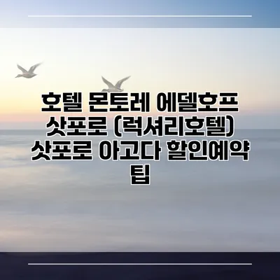 호텔 몬토레 에델호프 삿포로 (럭셔리호텔) 삿포로 아고다 할인예약 팁