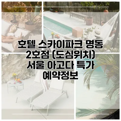 호텔 스카이파크 명동 2호점 (도심위치) 서울 아고다 특가 예약정보