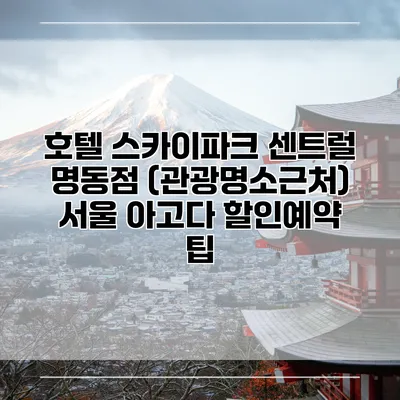 호텔 스카이파크 센트럴 명동점 (관광명소근처) 서울 아고다 할인예약 팁