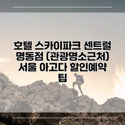 호텔 스카이파크 센트럴 명동점 (관광명소근처) 서울 아고다 할인예약 팁