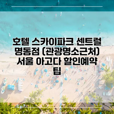 호텔 스카이파크 센트럴 명동점 (관광명소근처) 서울 아고다 할인예약 팁
