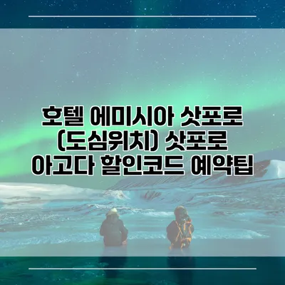 호텔 에미시아 삿포로 (도심위치) 삿포로 아고다 할인코드 예약팁