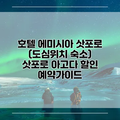 호텔 에미시아 삿포로 (도심위치 숙소) 삿포로 아고다 할인 예약가이드