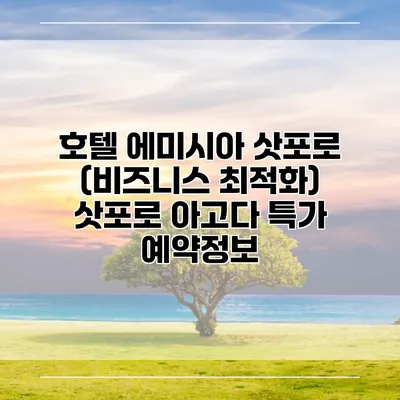 호텔 에미시아 삿포로 (비즈니스 최적화) 삿포로 아고다 특가 예약정보